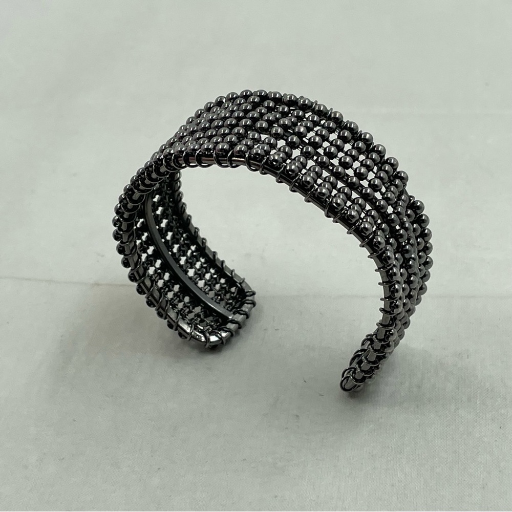 Y2K Gunmetal Cuff Bracelet